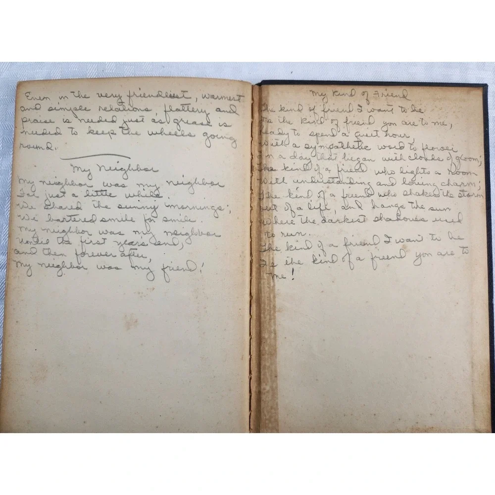 Sammy Kaye's Sunday Serenade Book of Poetry 1942 w/ Hand Written Poem